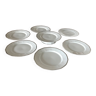 6 dessert plates and its compotier