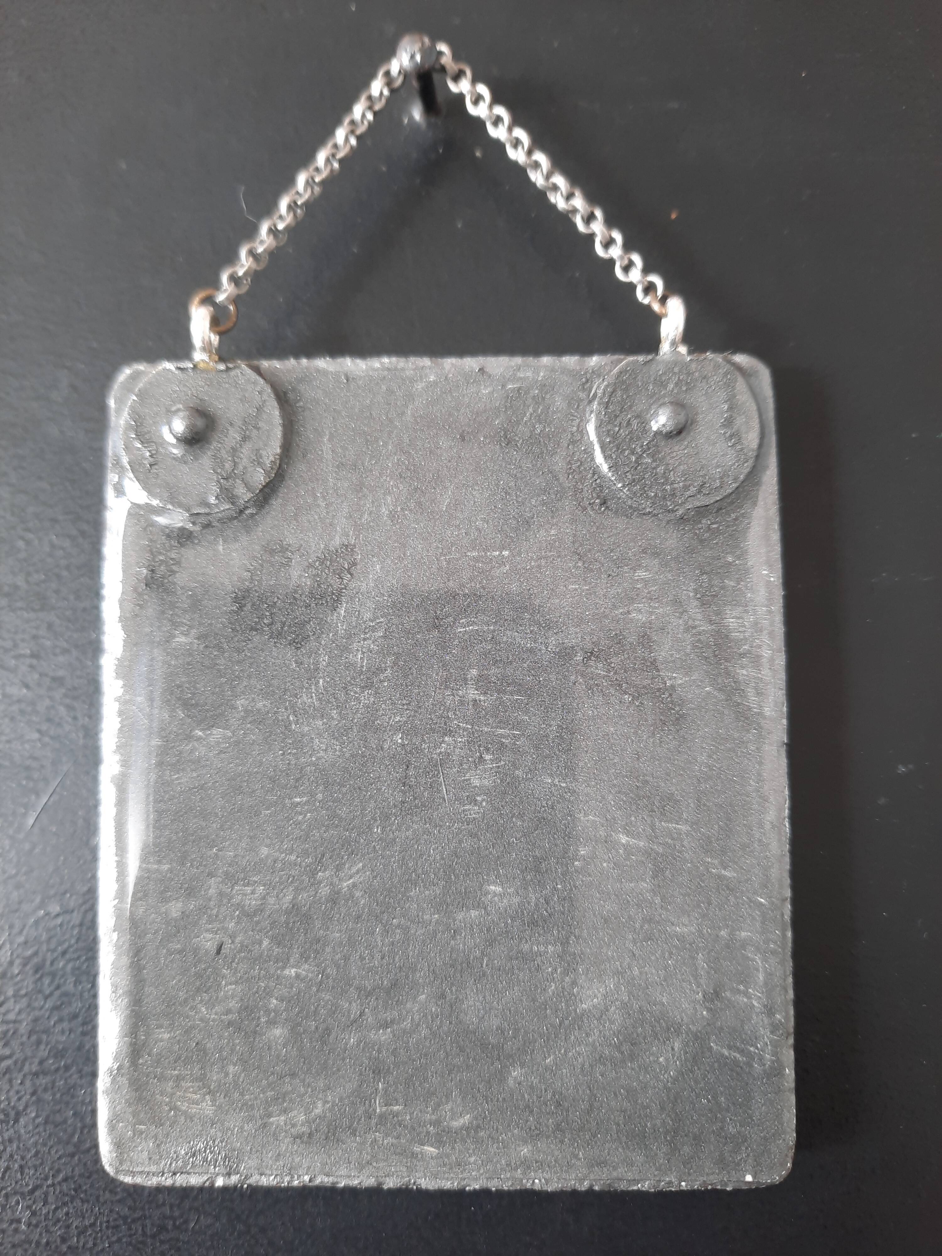 Antique illustration "Hook" inserted under a mirror. Cabinet of Curiosities.