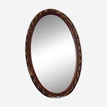 Miroir ovale biseauté Art déco