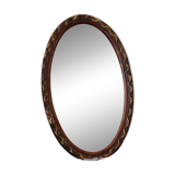 Art Deco beveled oval mirror