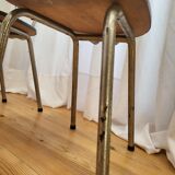 Paire chaises formica jaune