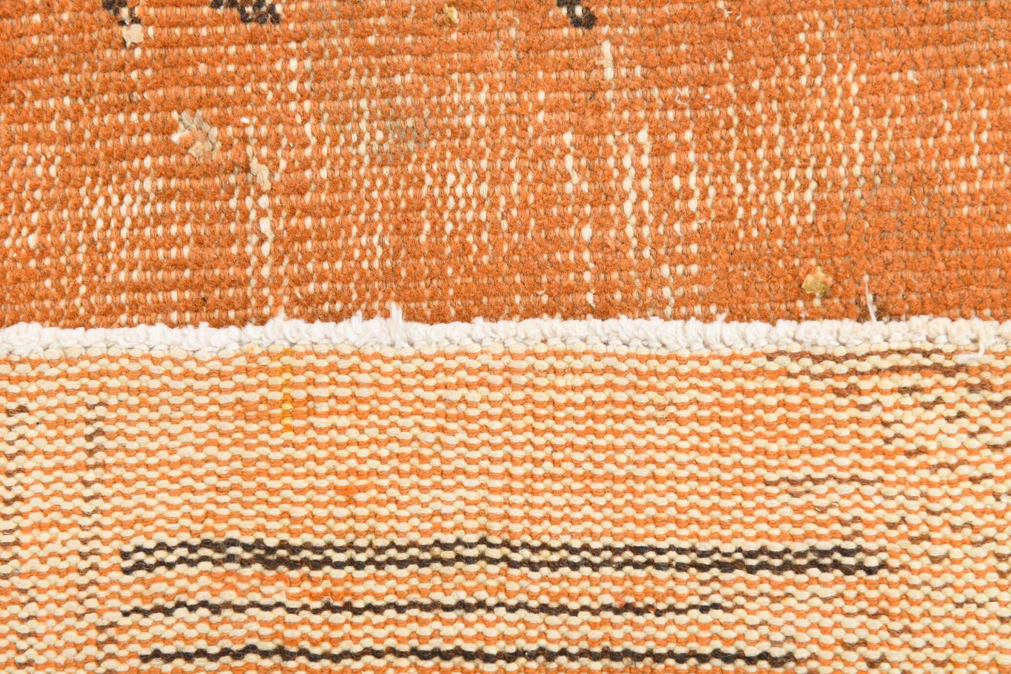 Orange wool turkish rug 299x178cm