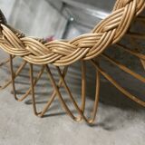 Wicker sun mirror