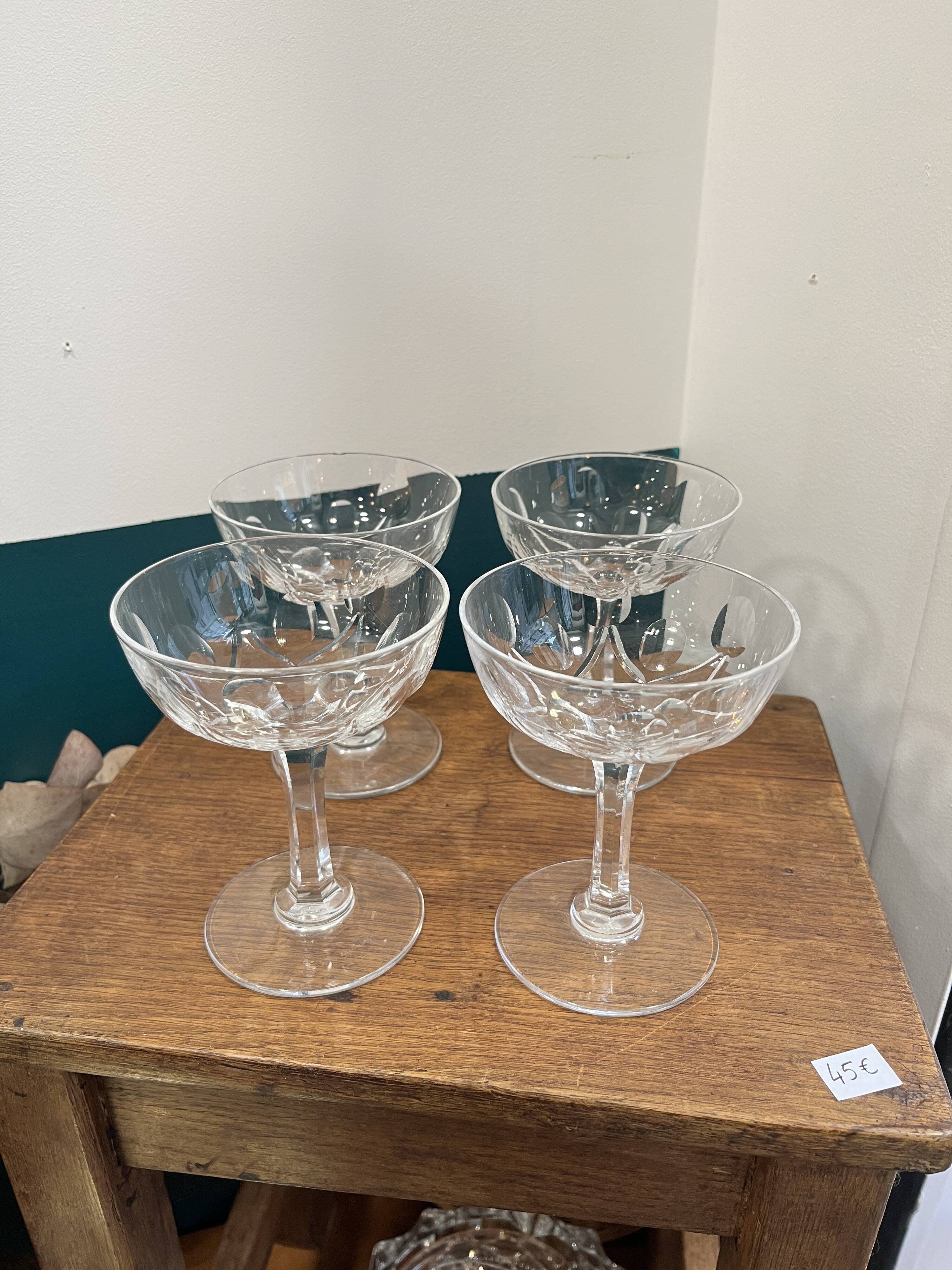 Saint louis crystal champagne cups