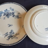 Suite de 2 plats rond en faïence de Sarrueguemines
