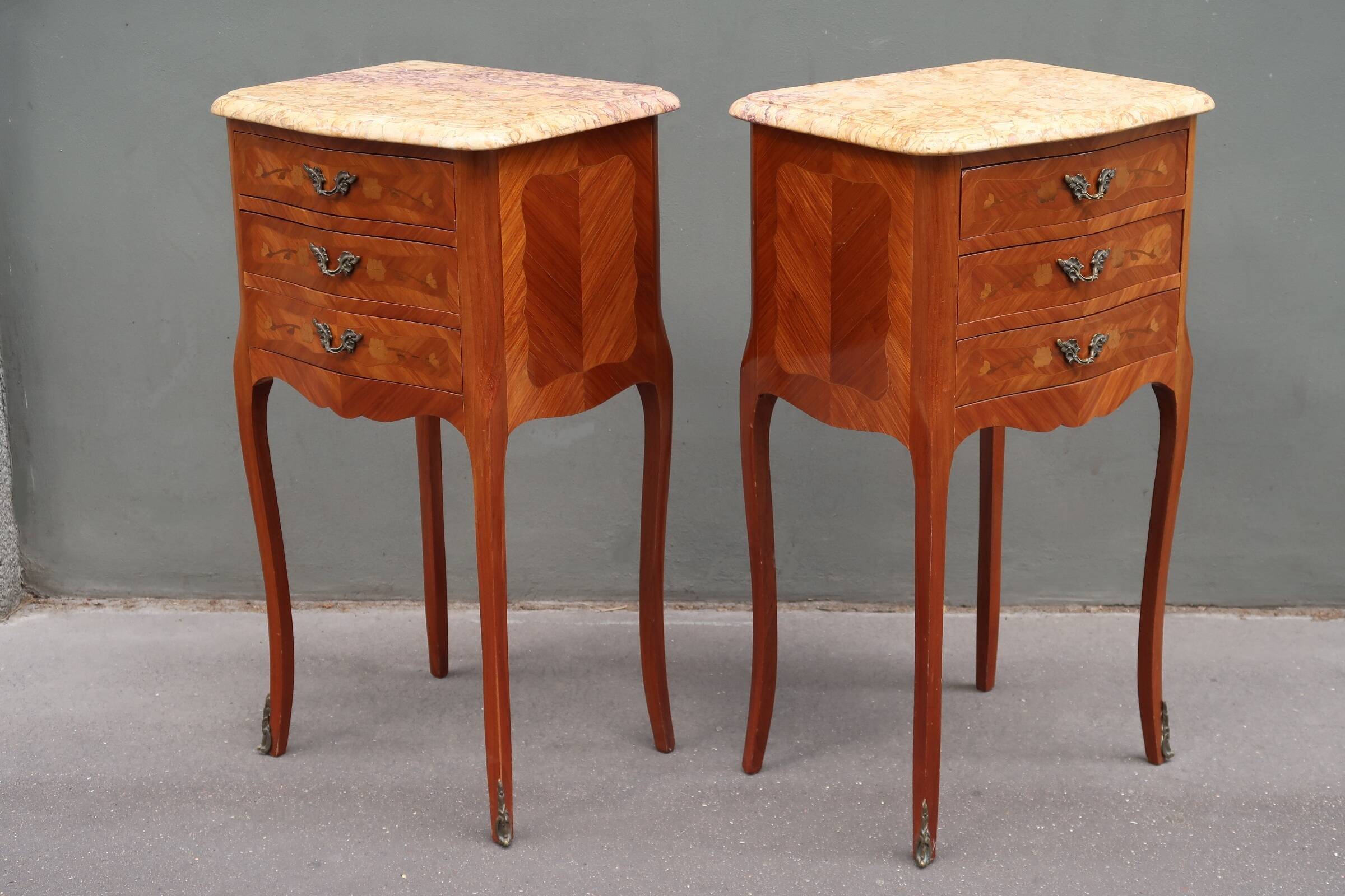 Pair of Louis XV style bedside tables