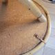 Vintage side table, end table with faux leather top