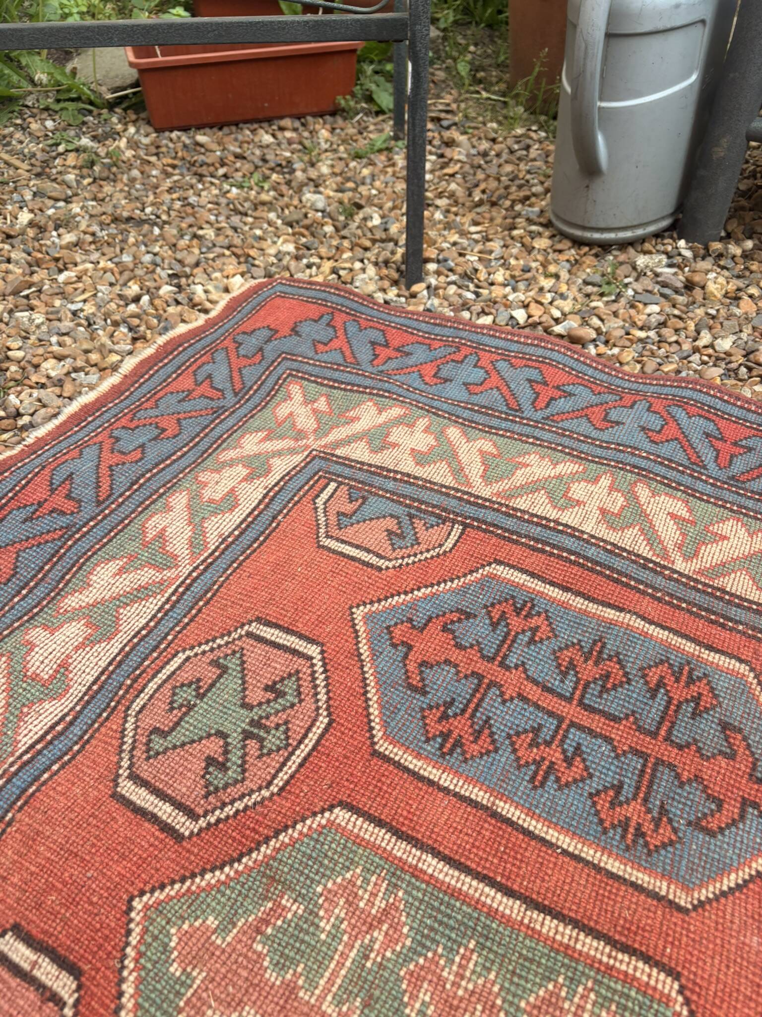 Antique Shirvan carpet Caucasus 125x190 handmade wool geometric tribal boho