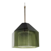 Lustre en verre scandinave du milieu du siècle par Carl Fagerlund pour Orrefors