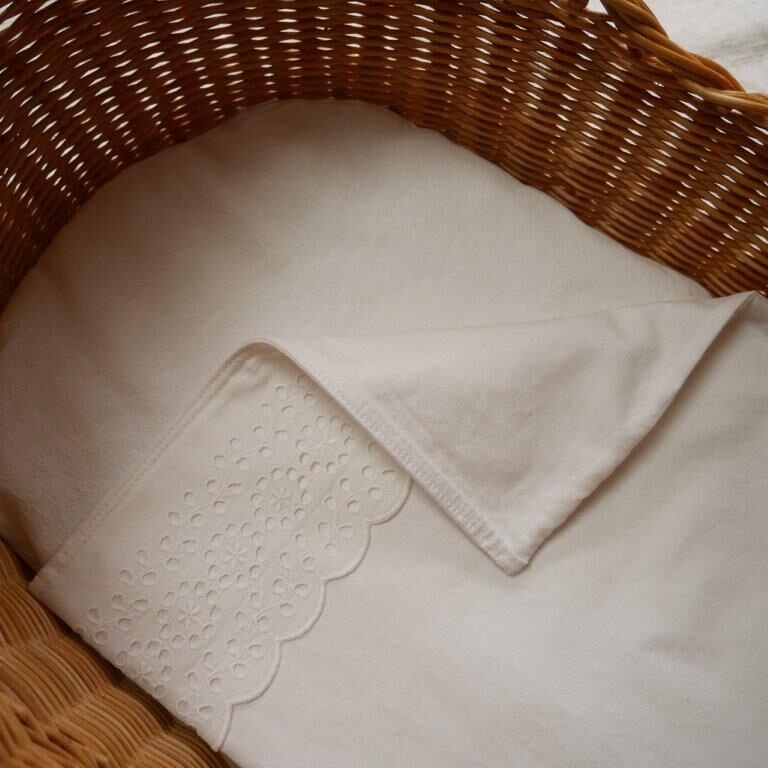 Wicker woven doll basket