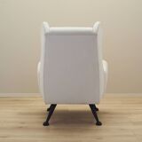 Fauteuil blanc, design italien, années 80, production : Italie