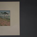 Lithograph by Henri Rivière - Douarnenez seen from Ris