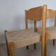 Set de 6 chaises empilables en hêtre et jute