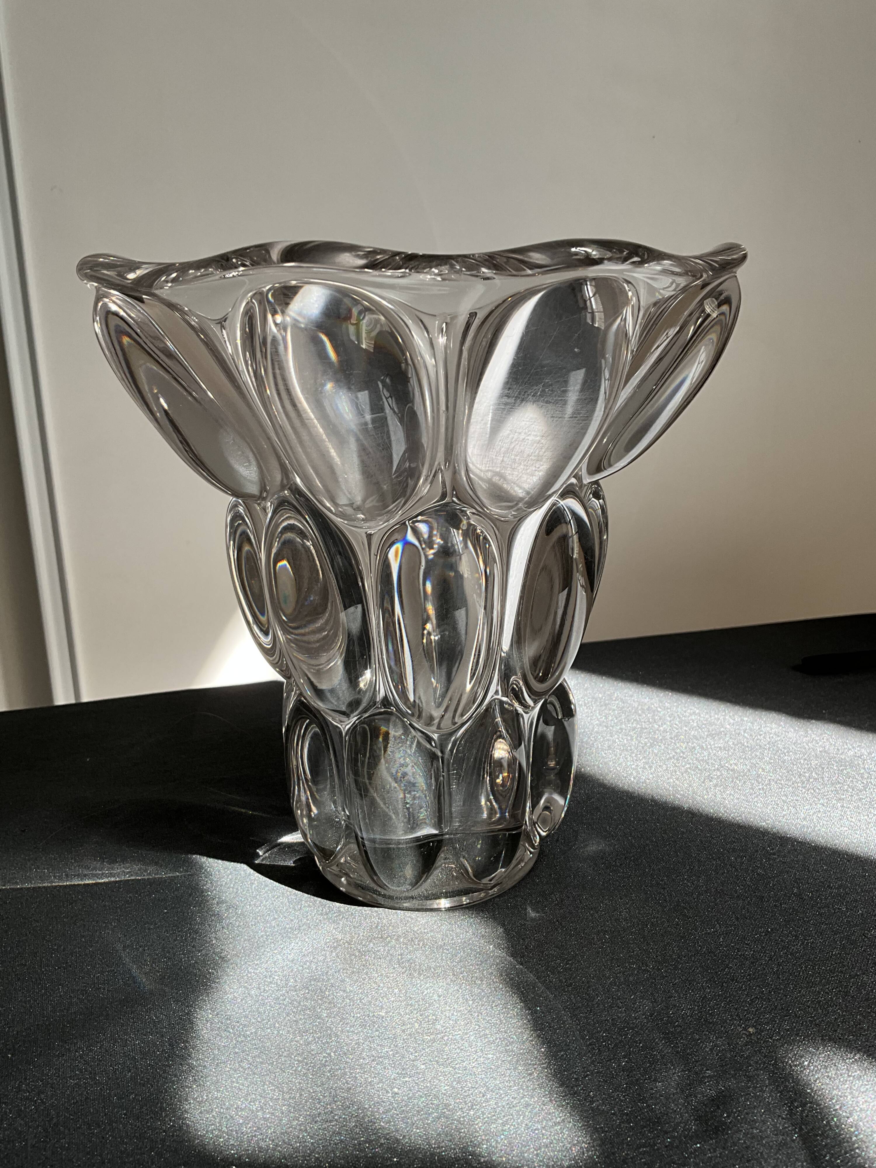 Vase en cristal français