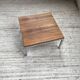 Table basse noyer et chrome moderniste