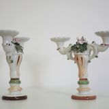 Bassano ceramic candelabra, 1970s, set of 2