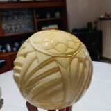 Art deco ceiling light in ivory opaline