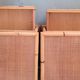 Pair of bedside tables in rattan bamboo and vintage canning Dal vera