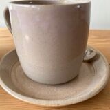 Tasse, sous-tasse et sucrier en céramique