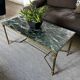 Art Deco coffee table in green marble – An elegant and refined piece.