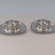 Alessi Egg Cup Carlo Mazzeri & Anselmo Vitale Stainless Steel Pair