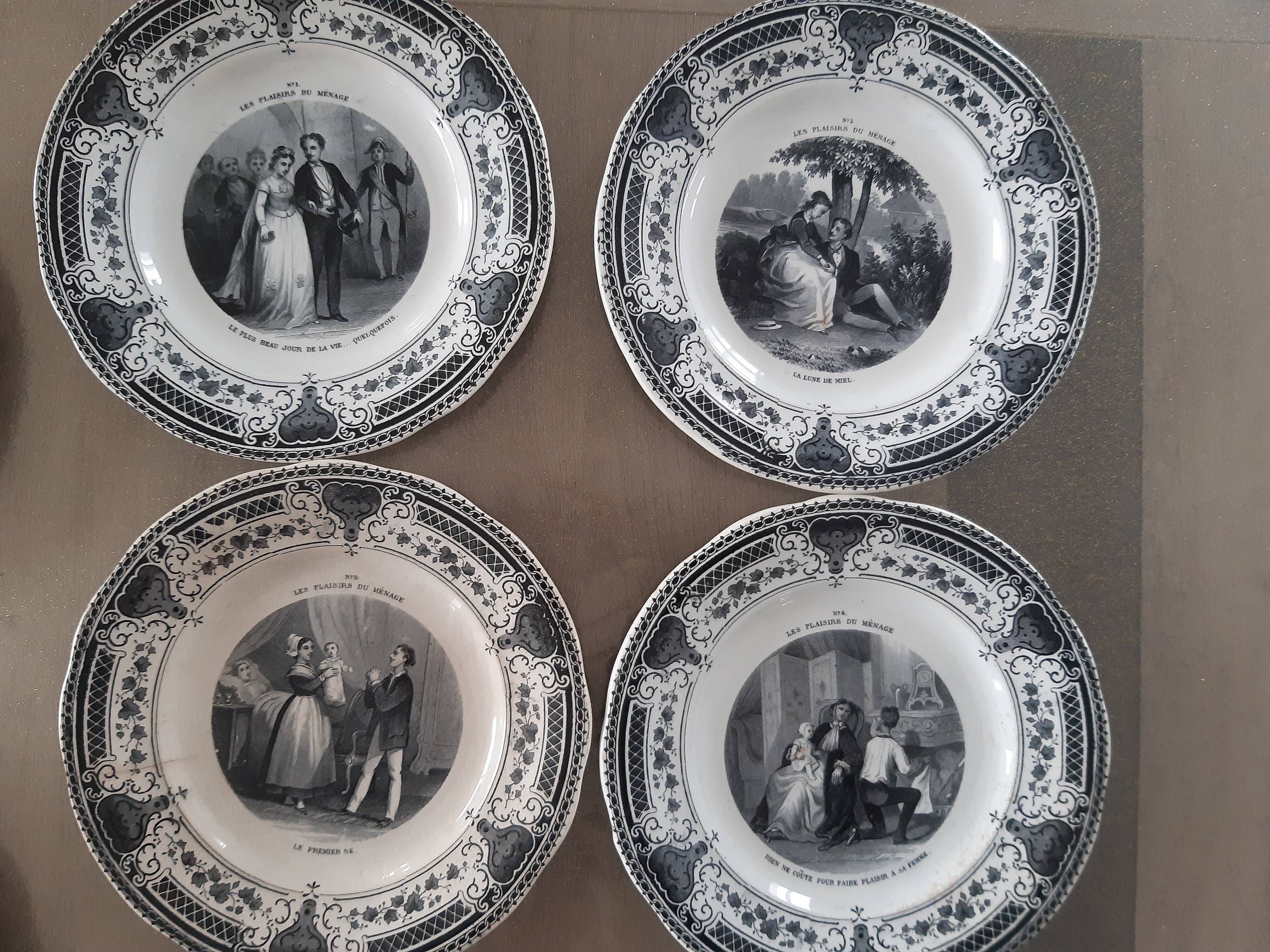 Ancient plates talking the pleasures of the creil and montereau wedding