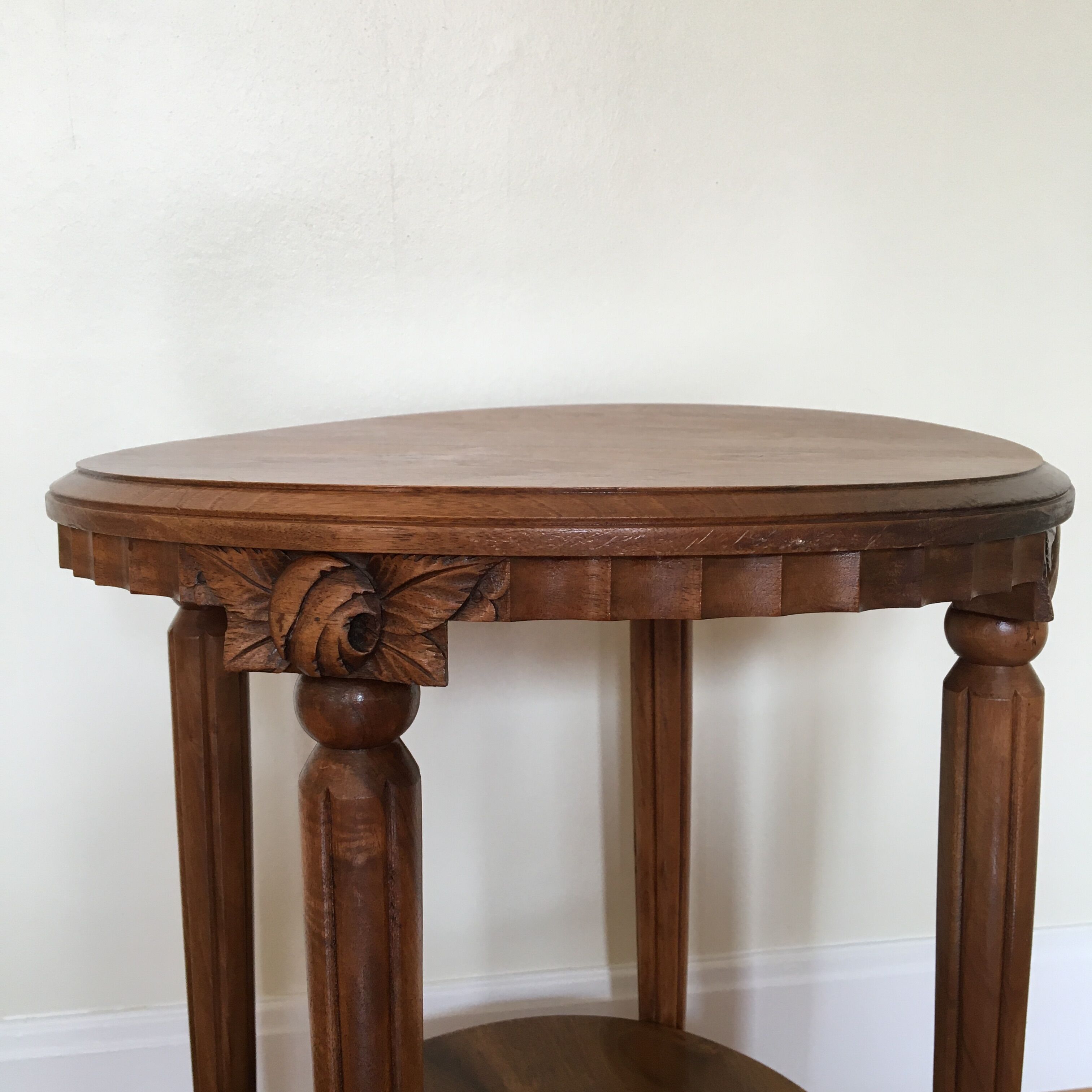 2-level art deco pink side table