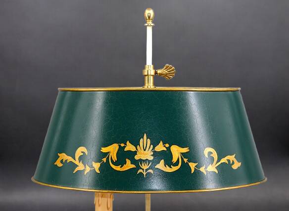Bronze Gilt Bouillotte Lamp in Directoire Style "Lucien Gau"