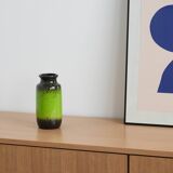Green ceramic vase, German design, 1970s, made in Germany