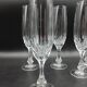 5 Champagne flutes in cut crystal from Lorraine LEMBERG model NORA