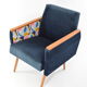 Blue Matisse square chair