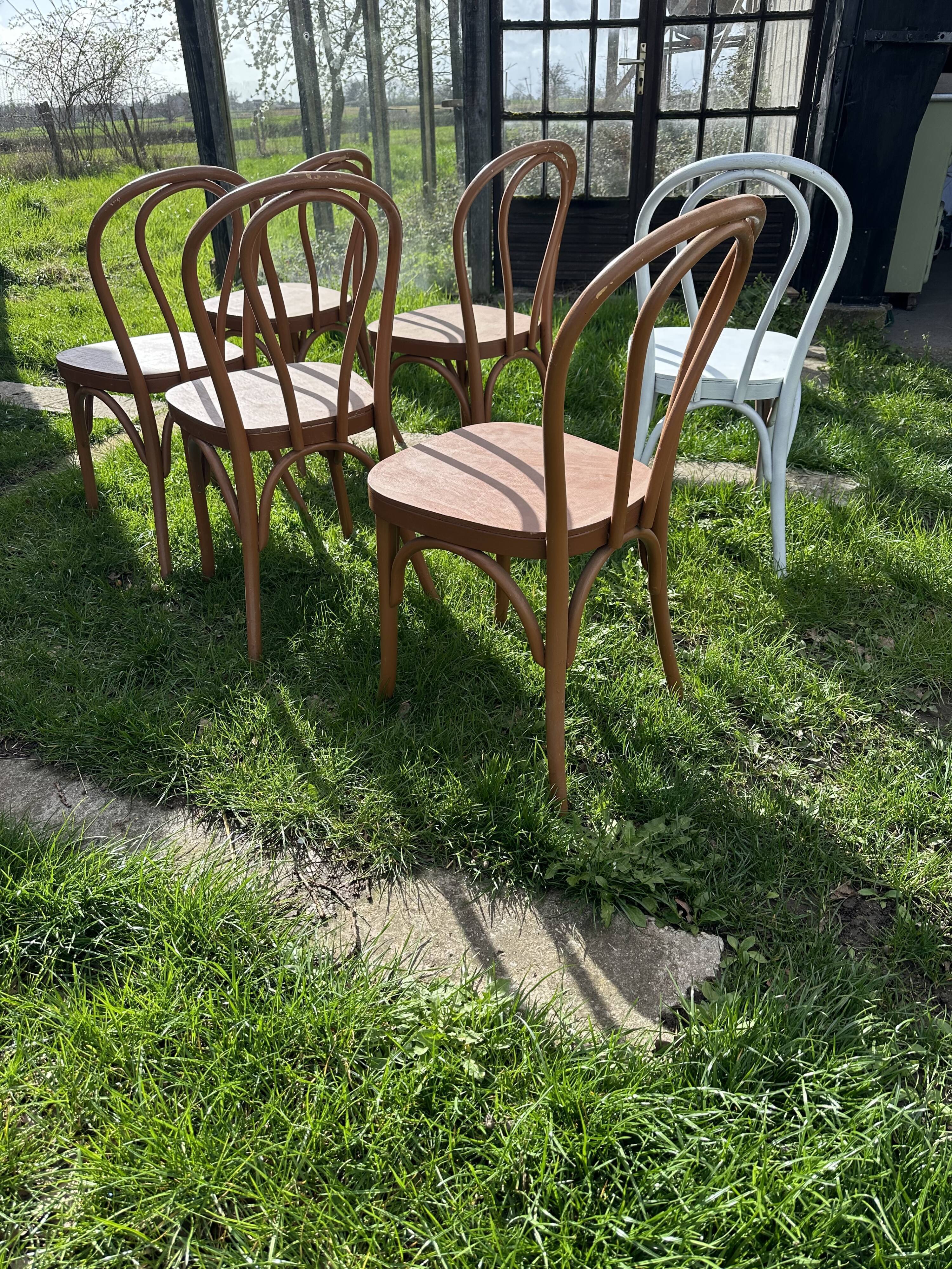 Set of 6 bistro chairs