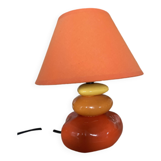 Orange pebble lamp