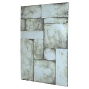 Handcrafted industrial mirror made to measure with an authentic hand-aged brass frame XL