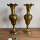 Pair of brass vases