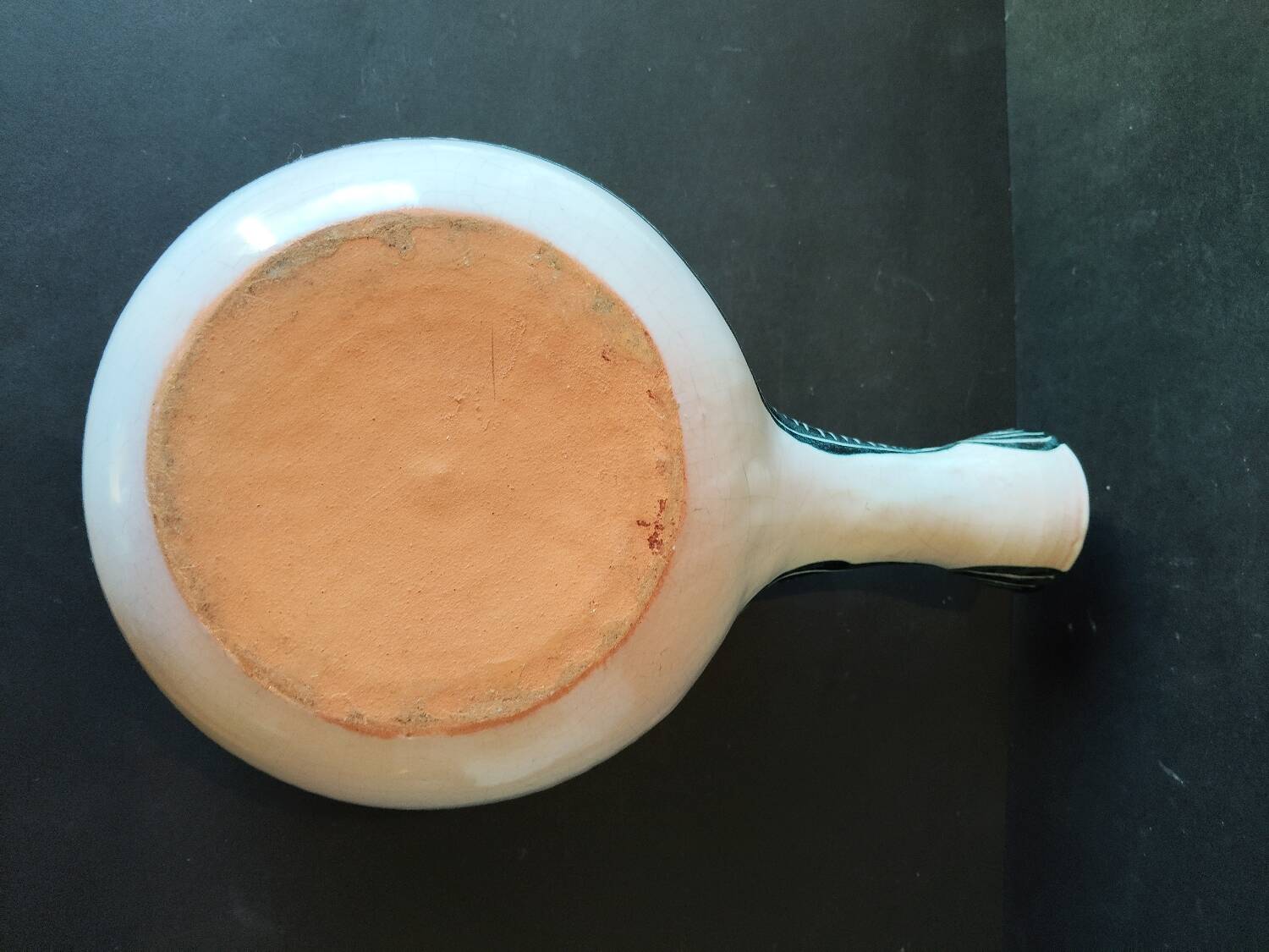 French artisanal ceramics – decorative pan in Capron style – year