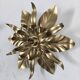 Gold metal flower wall light
