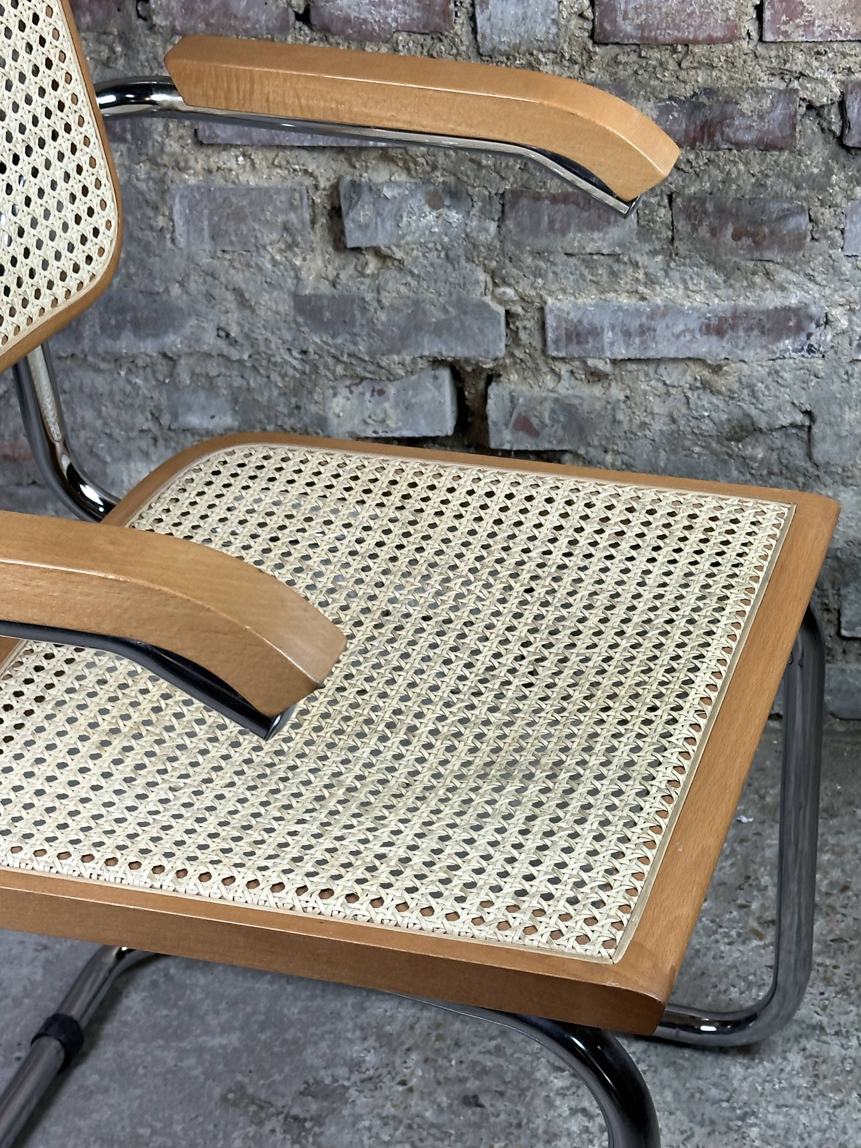 70'S Italian sled chair in beech and chrome aluminum