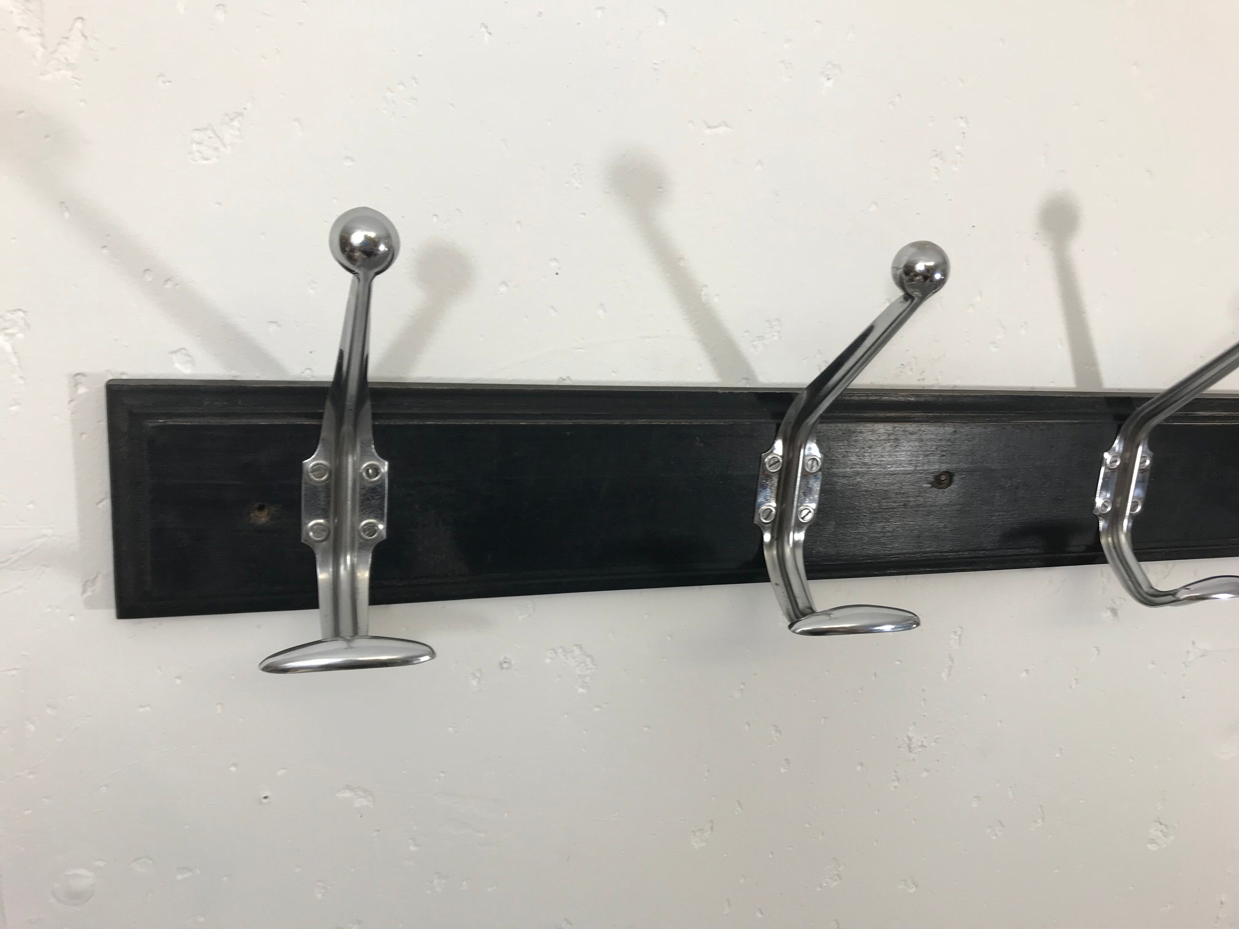 Black coat holder 4 patères