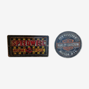 Plaques en tôle vintage garage Harley-Davidson speedwell