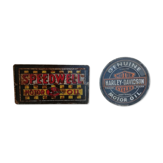 Plaques en tôle vintage garage Harley-Davidson speedwell