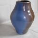 Blue and brown ceramic vase from the 1980s.