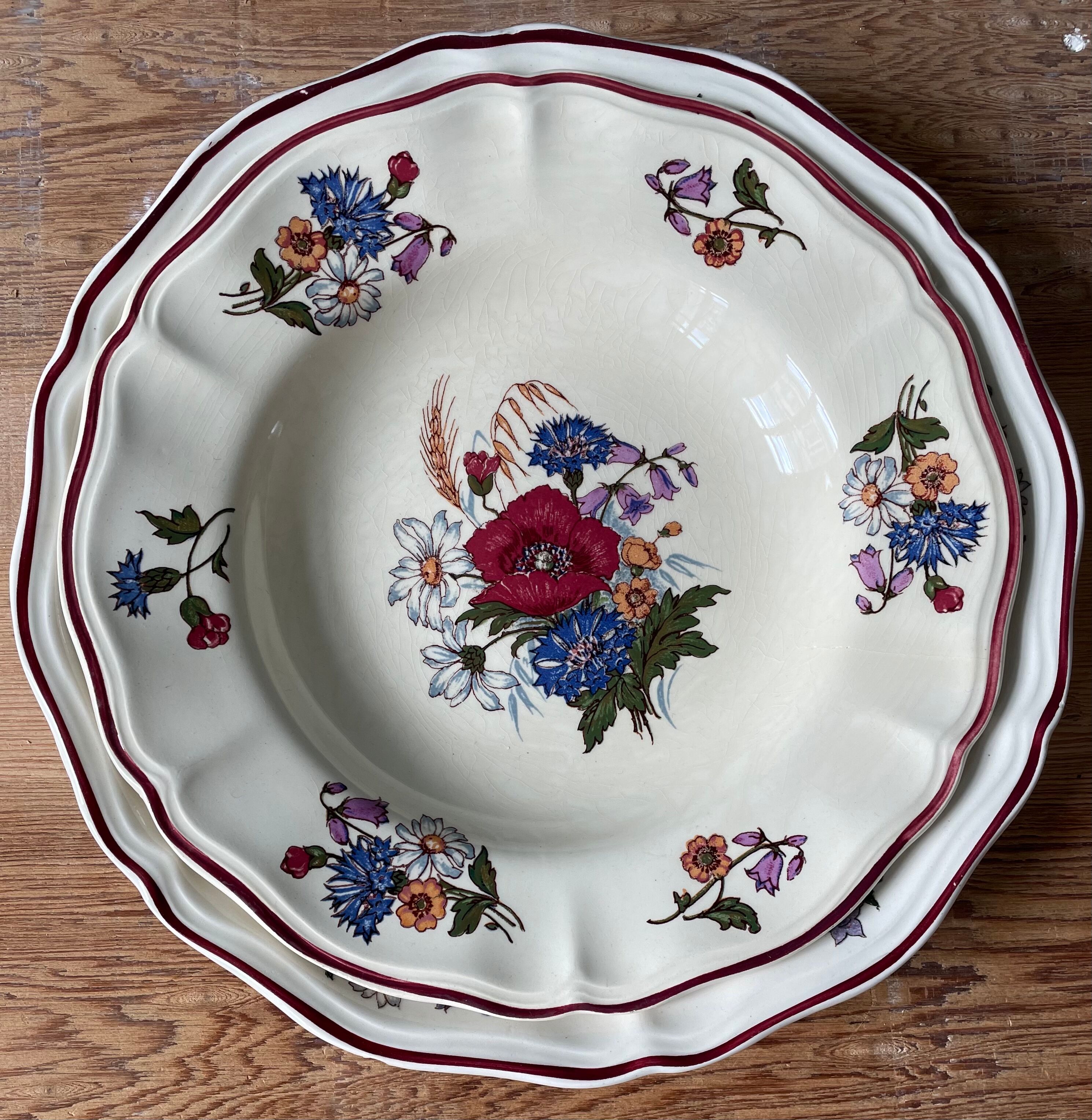 Set of 2 model plates Agreste Sarreguemines France
