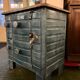 Small enamelled cast iron wood stove