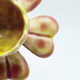 Salières fleurs en métal émaillé