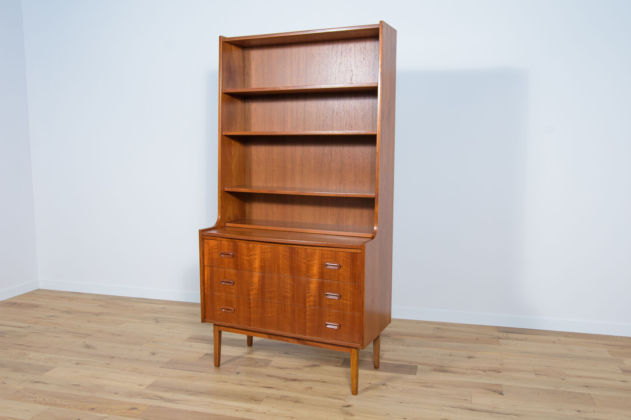 Mid-century teak shelf with pull-out top, 1960s