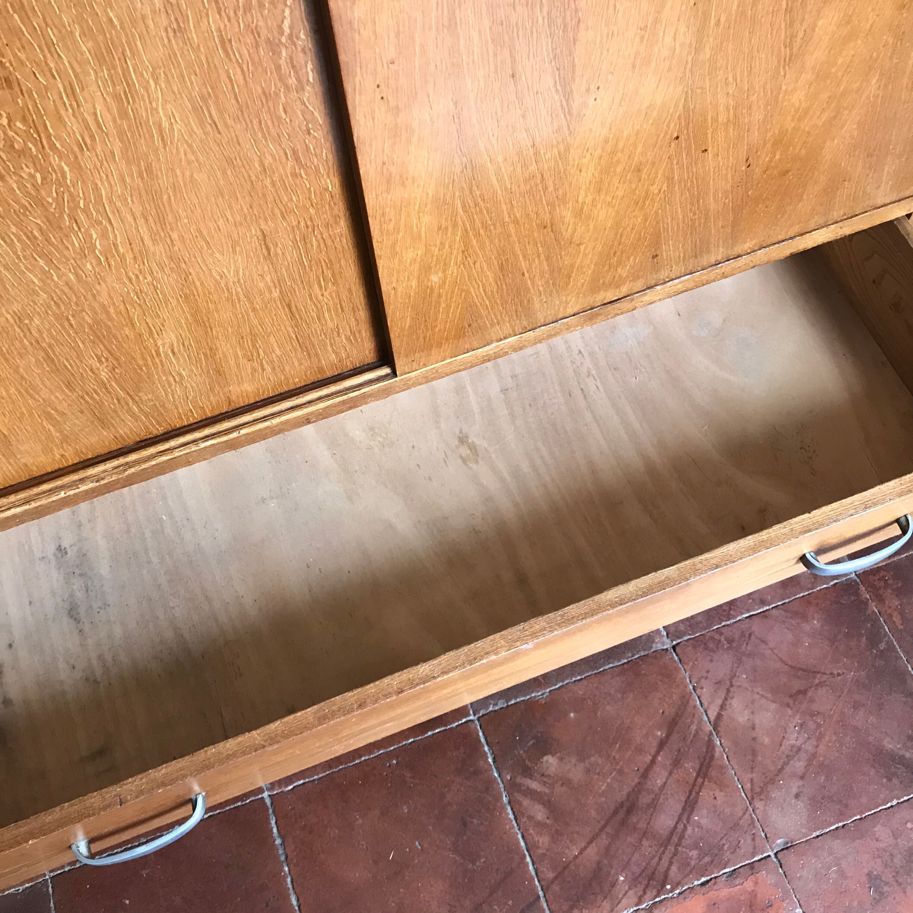 Vintage wooden furniture sliding doors