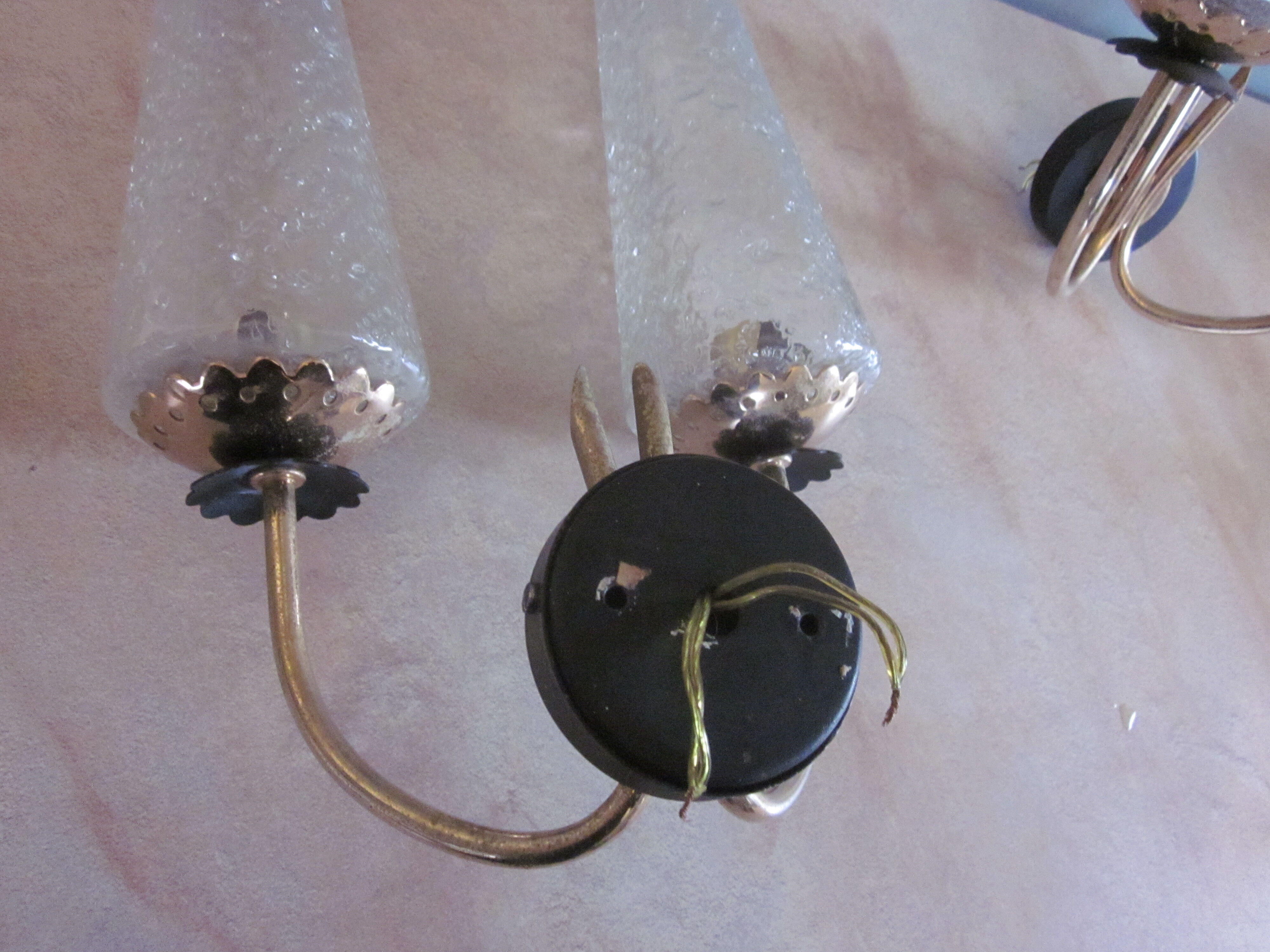 pair of wall lamps arlus of the years 50-60