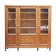 Vintage wooden glass bookcase cabinet