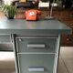 Vintage green metal industrial office
